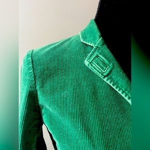 EUC American Eagle fitted corduroy blazer style jacket- Kelley green- size small